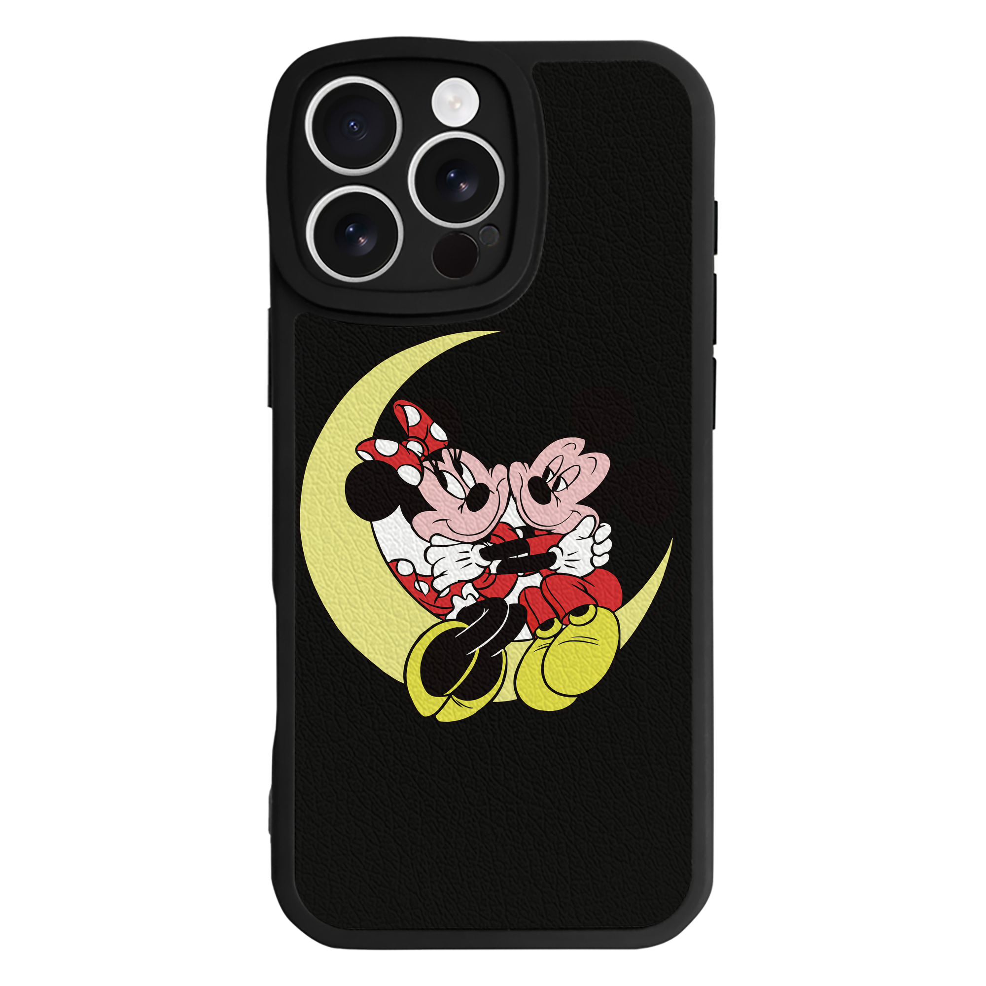 （画像用） ミッキーマウス Mickey Mouse 【iPhone 16シリーズ対応】シリコンスマホケース（レザー調） 材質：シリコン